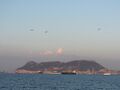 Blick auf Gibraltar vom Ankerplatz Koordinaten: Cala de Getares