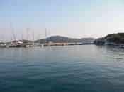 die Liegeplätze an der Mole