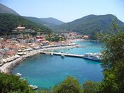 Parga Blick von der Festung Richtung Parga HAfen