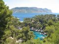 Port-Pin, im Hintergund die Bucht von Cassis