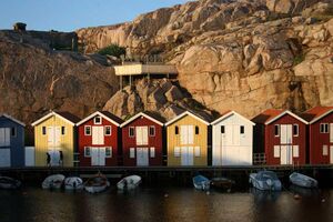 Schweden - Smögen - Holzhäuser.JPG